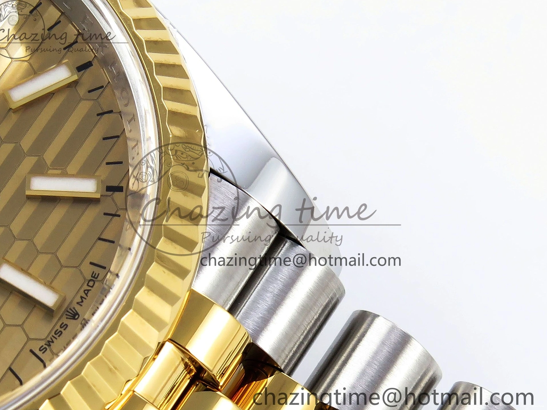 MiroTime 0112 DateJust 36 126233 Clean 1:1 Best Edition 904L Steel YG Textured Stick Dial on SS YG Jubilee Bracelet VR Trendy 1494